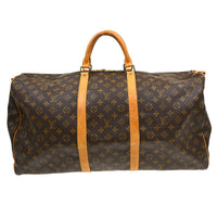 Louis Vuitton Keepall Bandouliere Bag Monogram Canvas Brown Canvas Travel Bag Bag (Pre-Loved)