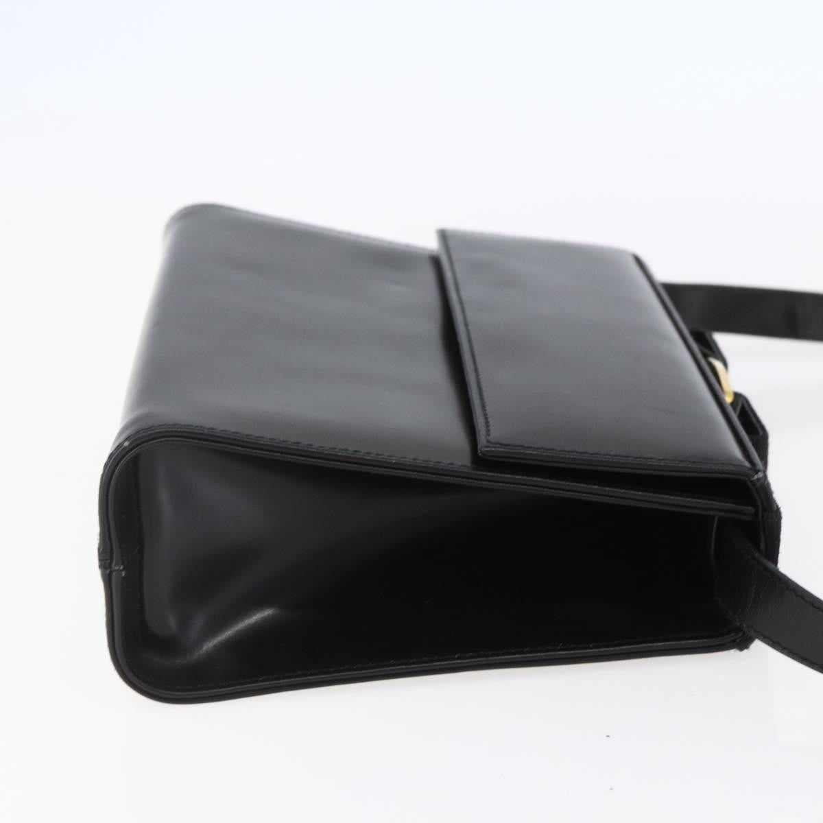 Salvatore Ferragamo Vala Shoulder Bag Leather Black Leather Shoulder Bag Bag (Authentic Pre-Loved)