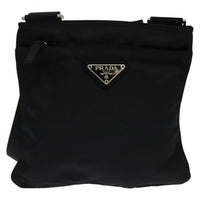 Prada Front Pocket Messenger Bag Tessuto Black Nylon Shoulder Bag Bag (Authentic Pre-Loved)
