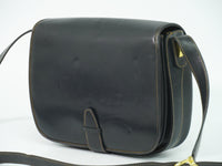 Gucci Vintage Shoulder Bag Leather Navy Leather Shoulder Bag Bag (Authentic Pre-Loved)