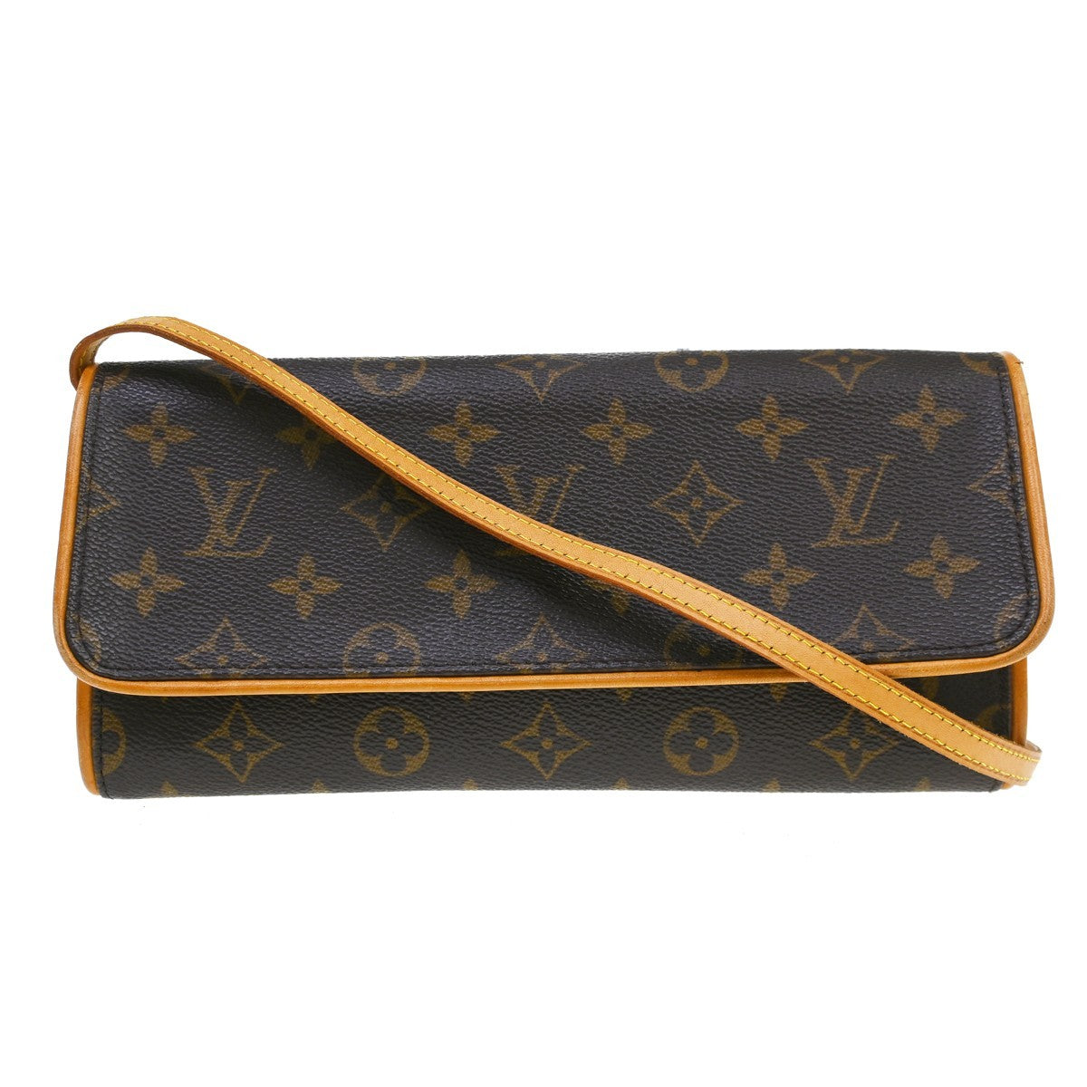 Louis Vuitton Twin Handbag Monogram Canvas Brown Canvas Clutche & Pouche Bag (Authentic Pre-Loved)