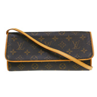 Louis Vuitton Twin Handbag Monogram Canvas Brown Canvas Clutche & Pouche Bag (Authentic Pre-Loved)