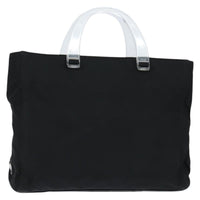Prada Resin Handle Tote Tessuto Black Nylon Tote Bag Bag (Authentic Pre-Loved)