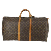 Louis Vuitton Keepall Bag Monogram Canvas Brown Canvas Travel Bag Bag (Authentic Pre-Loved)