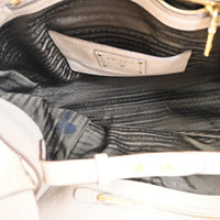 Prada Convertible Open Shopping Tote Vitello Daino Beige Leather Tote Bag Bag (Authentic Pre-Loved)