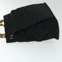Gucci Vintage Bamboo Handle Bag Nylon Black Nylon Tote Bag Bag (Authentic Pre-Loved)