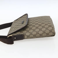 Gucci Flap Messenger Gg Coated Canvas Beige Canvas Shoulder Bag Bag (Authentic Pre-Loved)