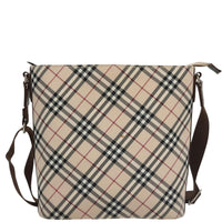 Burberry Nova Check Shoulder Bag Canvas Beige Canvas Shoulder Bag Bag (Pre-Loved)