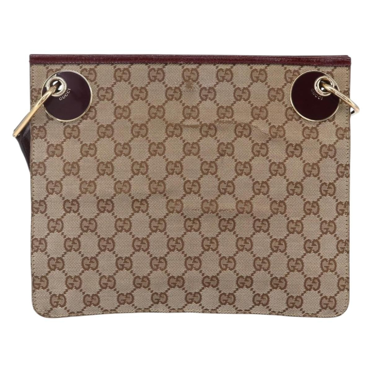 Gucci Eclipse Messenger Gg Canvas Beige Canvas Shoulder Bag Bag (Authentic Pre-Loved)