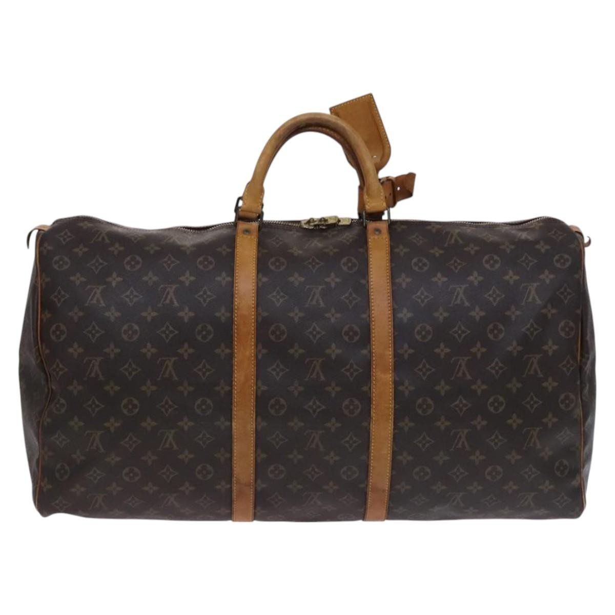Louis Vuitton Keepall Bag Monogram Canvas Brown Canvas Travel Bag Bag (Pre-Loved)