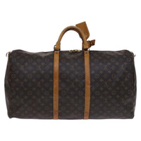 Louis Vuitton Keepall Bag Monogram Canvas Brown Canvas Travel Bag Bag (Pre-Loved)
