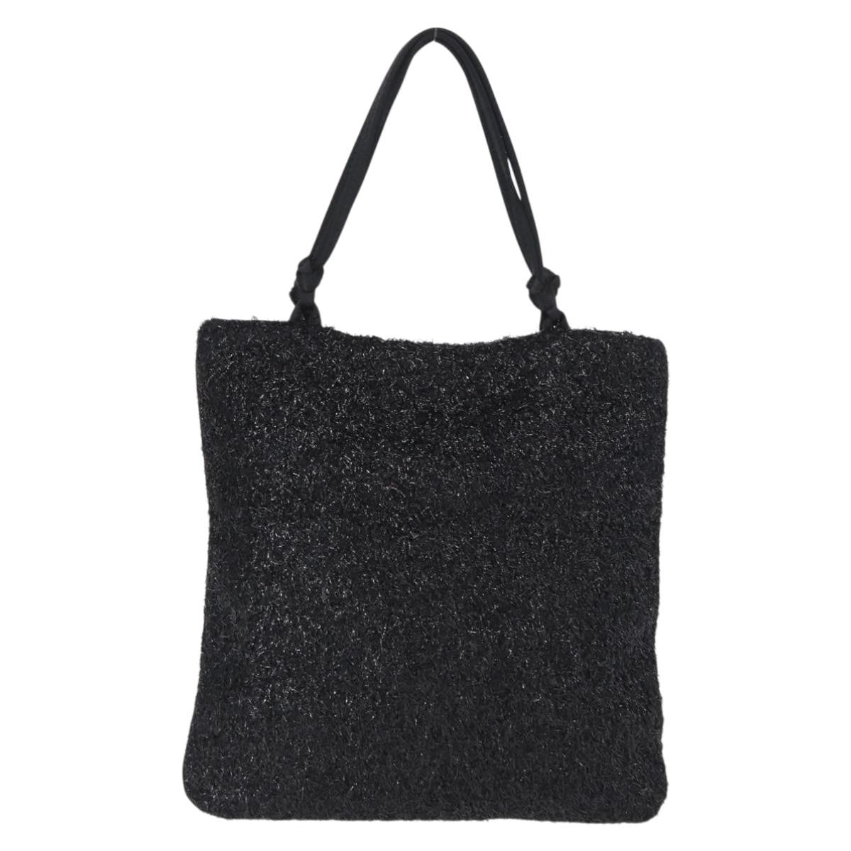 Prada Vintage Tote Nylon Black Nylon Tote Bag Bag (Authentic Pre-Loved)