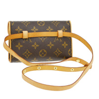 Louis Vuitton Florentine Waist Bag Monogram Canvas Brown Canvas Clutche & Pouche Bag (Authentic Pre-Loved)