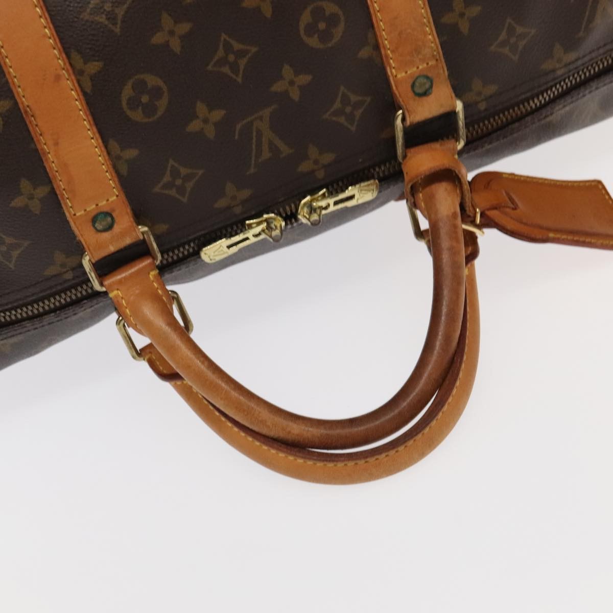 Louis Vuitton Keepall Bag Monogram Canvas Brown Canvas Travel Bag Bag (Authentic Pre-Loved)