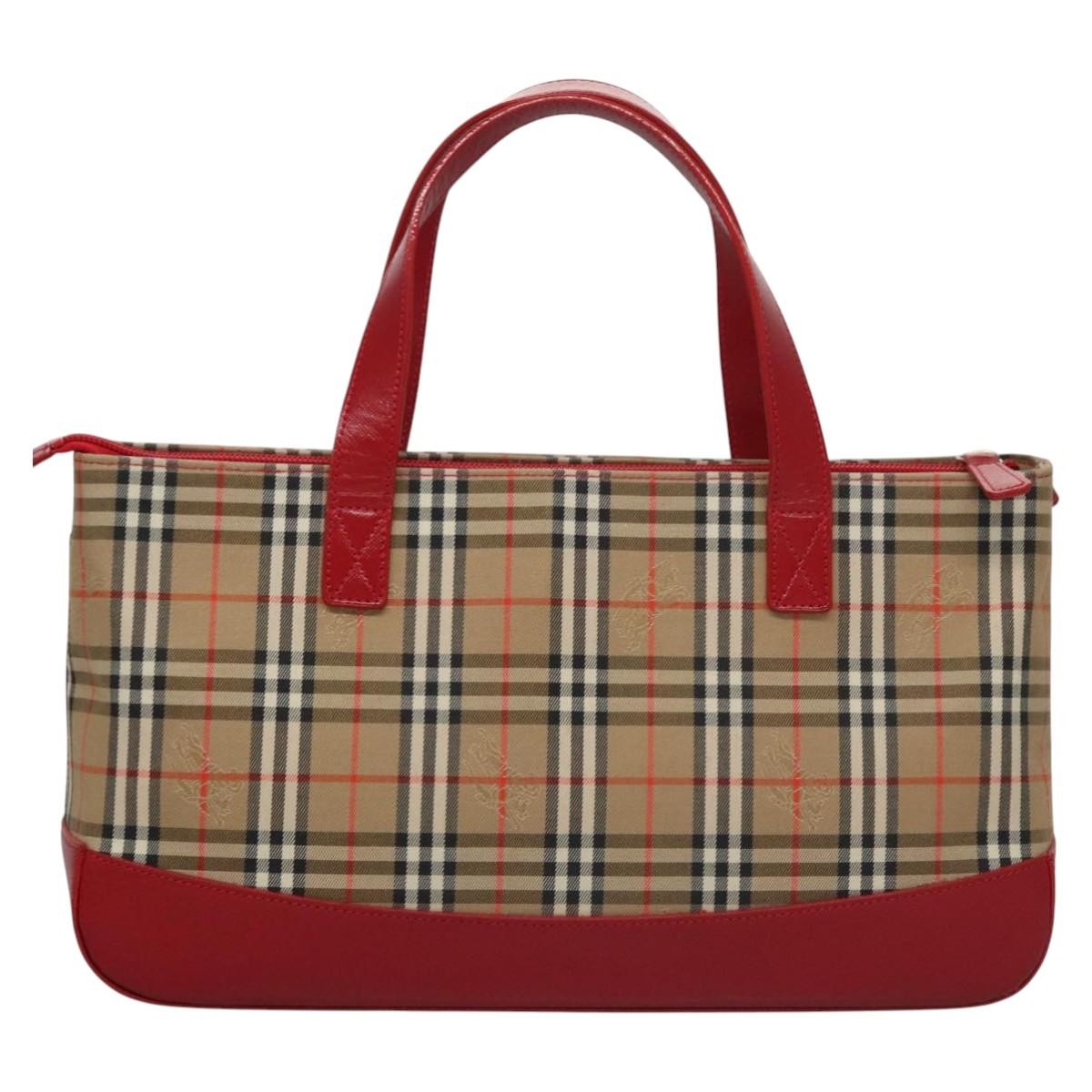 Burberry Nova Check Handbag Nova Check Canvas And Leather Beige Canvas Handbag (Authentic Pre-Loved)