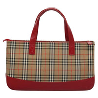 Burberry Nova Check Handbag Nova Check Canvas And Leather Beige Canvas Handbag (Authentic Pre-Loved)