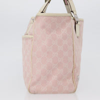 Gucci Web Handle Buckle Tote Gg Canvas Pink Canvas Tote Bag Bag (Authentic Pre-Loved)