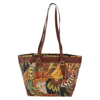 Salvatore Ferragamo Flower Tote Canvas Multicolour Pvc Tote Bag Bag (Authentic Pre-Loved)