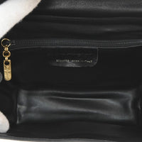 Salvatore Ferragamo Gancini Shoulder Bag Leather Black Leather Shoulder Bag Bag (Pre-Loved)