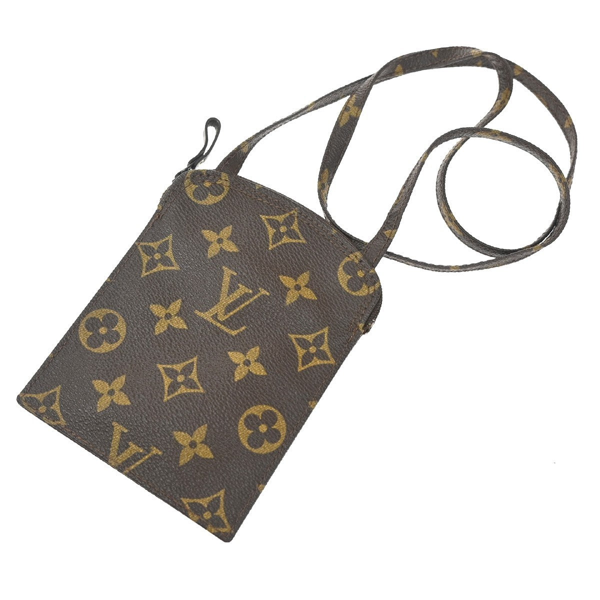 Louis Vuitton Pochette Secret Monogram Canvas Brown Canvas Clutche & Pouche Bag (Authentic Pre-Loved)