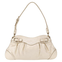 Salvatore Ferragamo Gancini Shoulder Bag Leather Gold Leather Shoulder Bag Bag (Authentic Pre-Loved)
