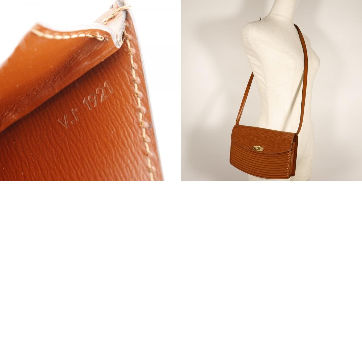 Louis Vuitton Prebourg Shoulder Bag Epi Leather Brown Leather Shoulder Bag Bag (Pre-Loved)