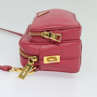 Prada Front Pocket Crossbody Bag Saffiano Leather Pink Leather Shoulder Bag Bag (Authentic Pre-Loved)