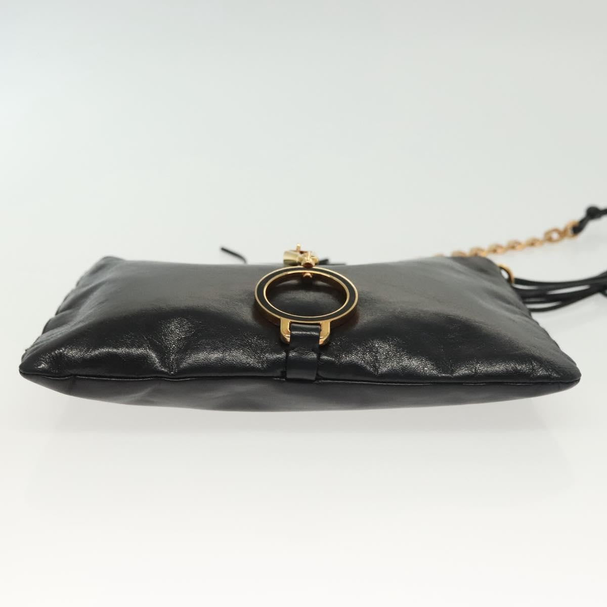 Prada Prada Bow Shoulder Bag Vernice Saffiano Leather Black Leather Bag (Pre-Loved)