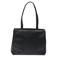 Salvatore Ferragamo Vintage Vara Bow Tote Lizard Embossed Leather Black Leather Tote Bag Bag (Authentic Pre-Loved)