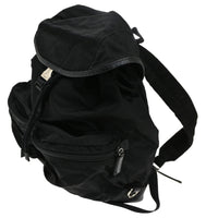 Prada Double Front Pocket Backpack Tessuto Black Nylon Backpack Bag (Authentic Pre-Loved)
