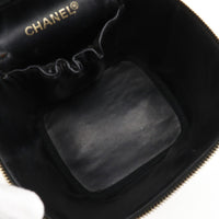 Chanel Vintage Cosmetic Case Leather Black Leather Clutche & Pouche Bag (Pre-Loved)