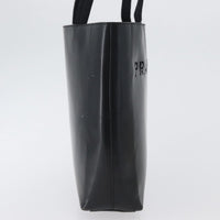 Prada Vintage Tote Leather Black Leather Tote Bag Bag (Authentic Pre-Loved)
