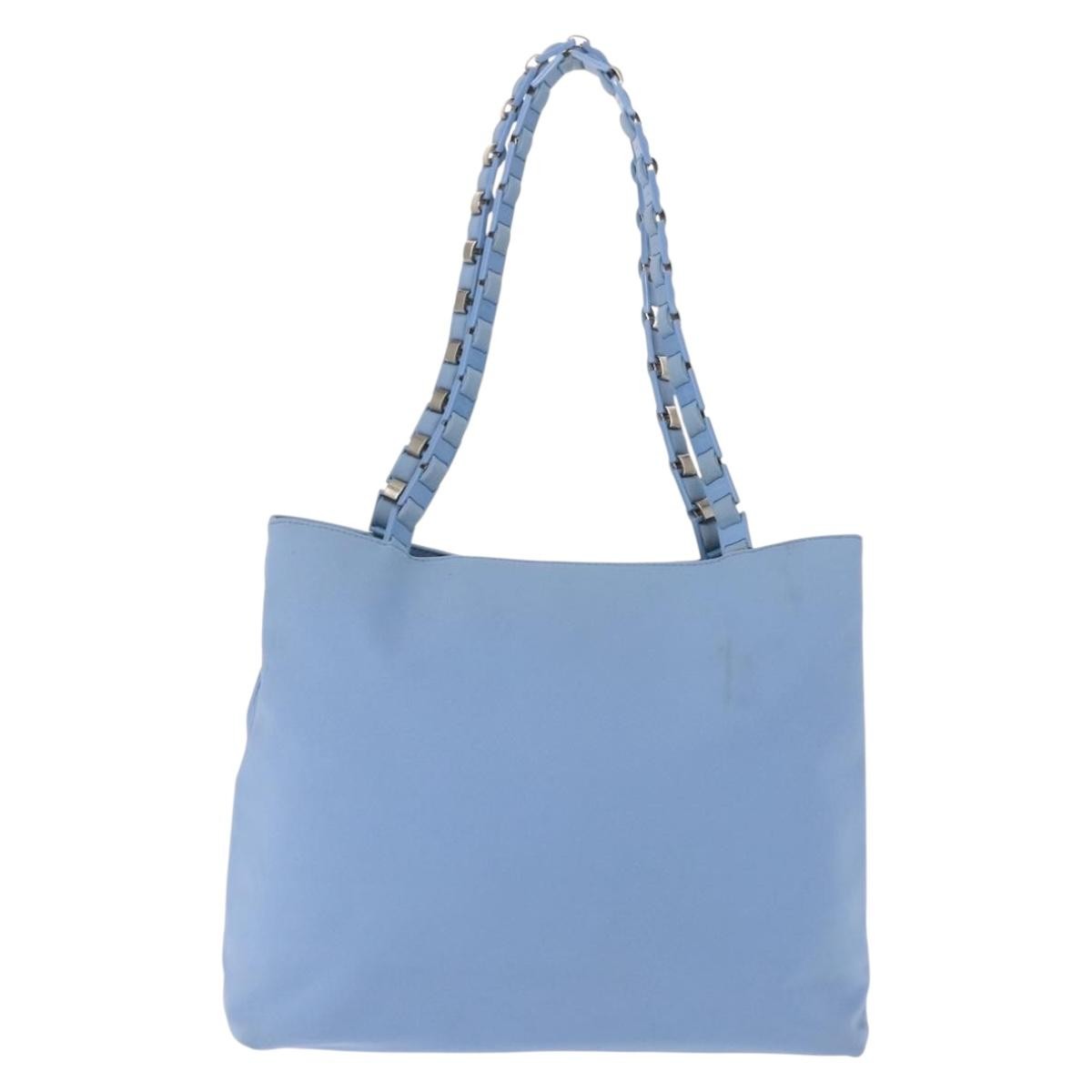 Salvatore Ferragamo Vala Tote Canvas Blue Canvas Tote Bag Bag (Authentic Pre-Loved)