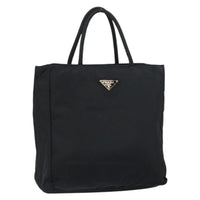 Prada Vintage Tote Nylon Black Nylon Tote Bag Bag (Authentic Pre-Loved)