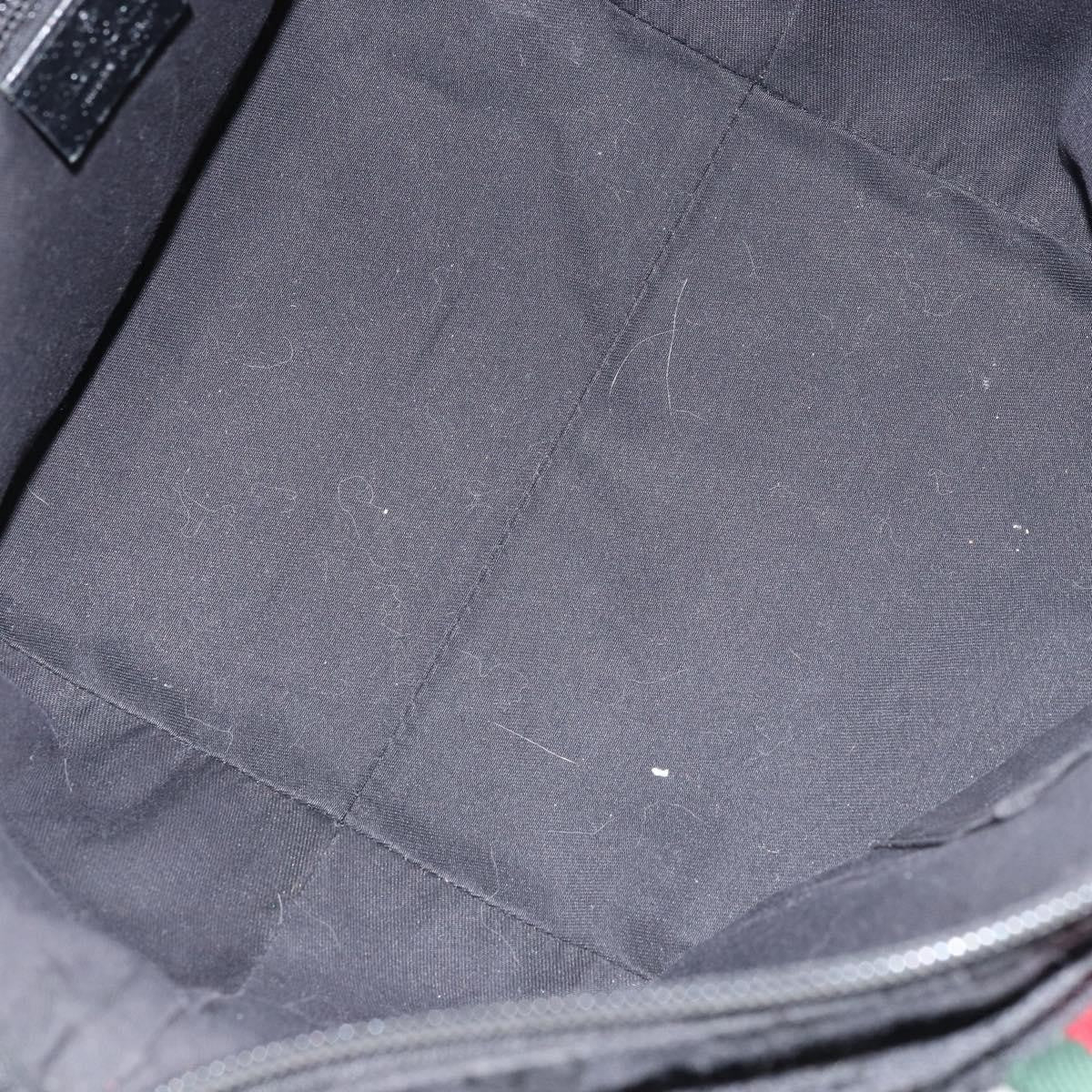 Gucci Web Zip Tote Gg Canvas Black Canvas Tote Bag Bag (Authentic Pre-Loved)