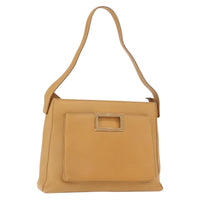 Salvatore Ferragamo Vintage Shoulder Bag Leather Beige Leather Bag (Authentic Pre-Loved)