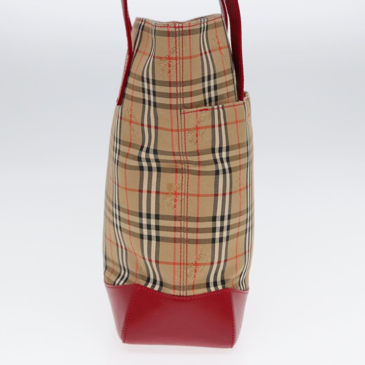 Burberry Nova Check Tote Canvas And Leather Beige Canvas Tote Bag Bag (Pre-Loved)