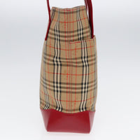 Burberry Nova Check Tote Canvas And Leather Beige Canvas Tote Bag Bag (Pre-Loved)
