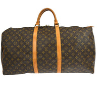 Louis Vuitton Keepall Bag Monogram Canvas Brown Canvas Travel Bag Bag (Authentic Pre-Loved)