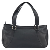 Bvlgari Handbag Leather Black Leather Handbag (Authentic Pre-Loved)
