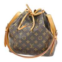 Louis Vuitton Petit Noe Handbag Monogram Canvas Brown Canvas Shoulder Bag Bag (Pre-Loved)