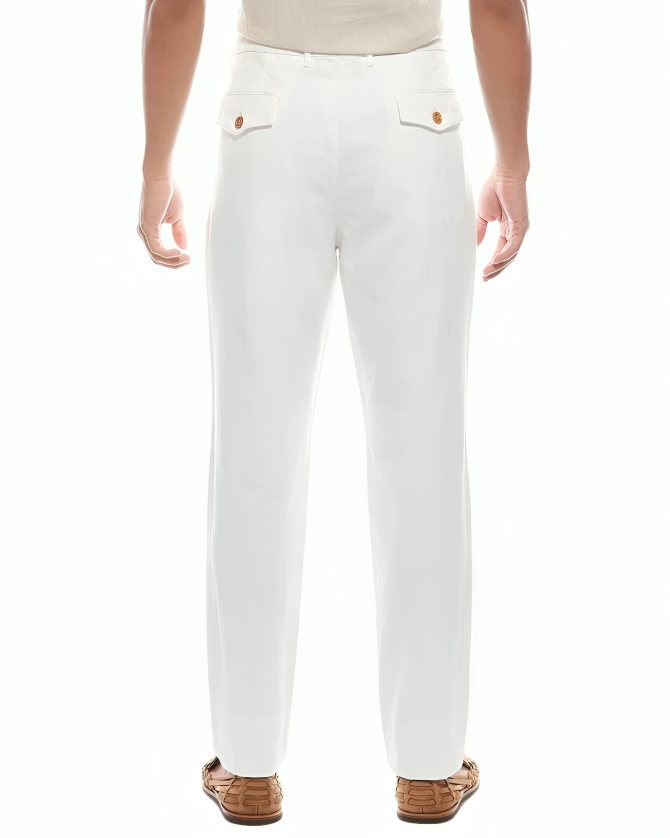 BRUNELLO CUCINELLI MEN'S PANTS IN WHITE