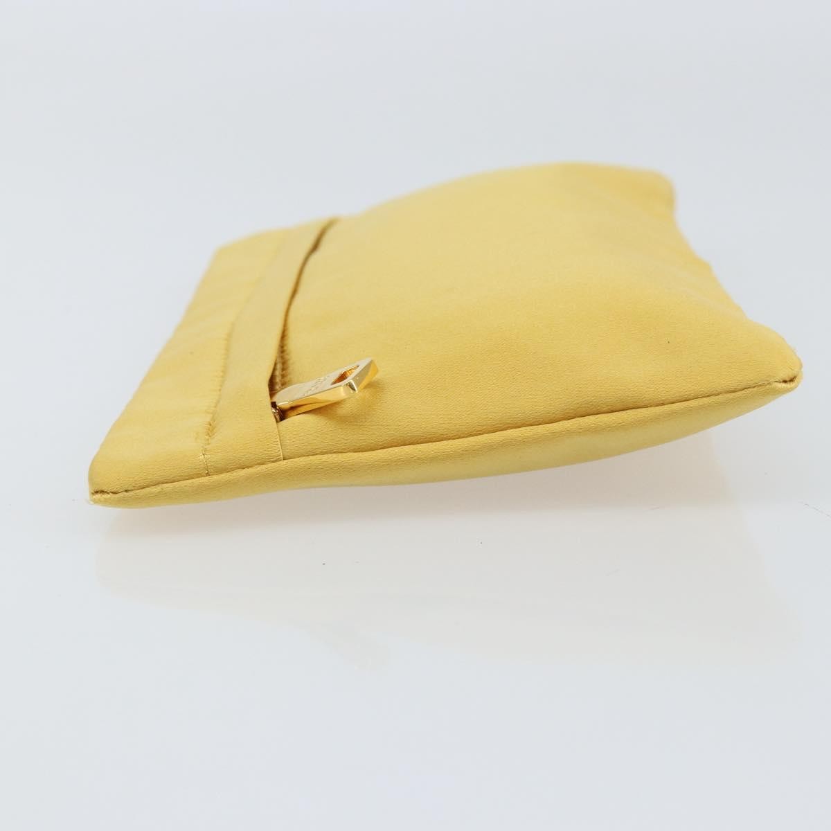 Prada Clutch Satin Gold Satin Clutche & Pouche Bag (Authentic Pre-Loved)