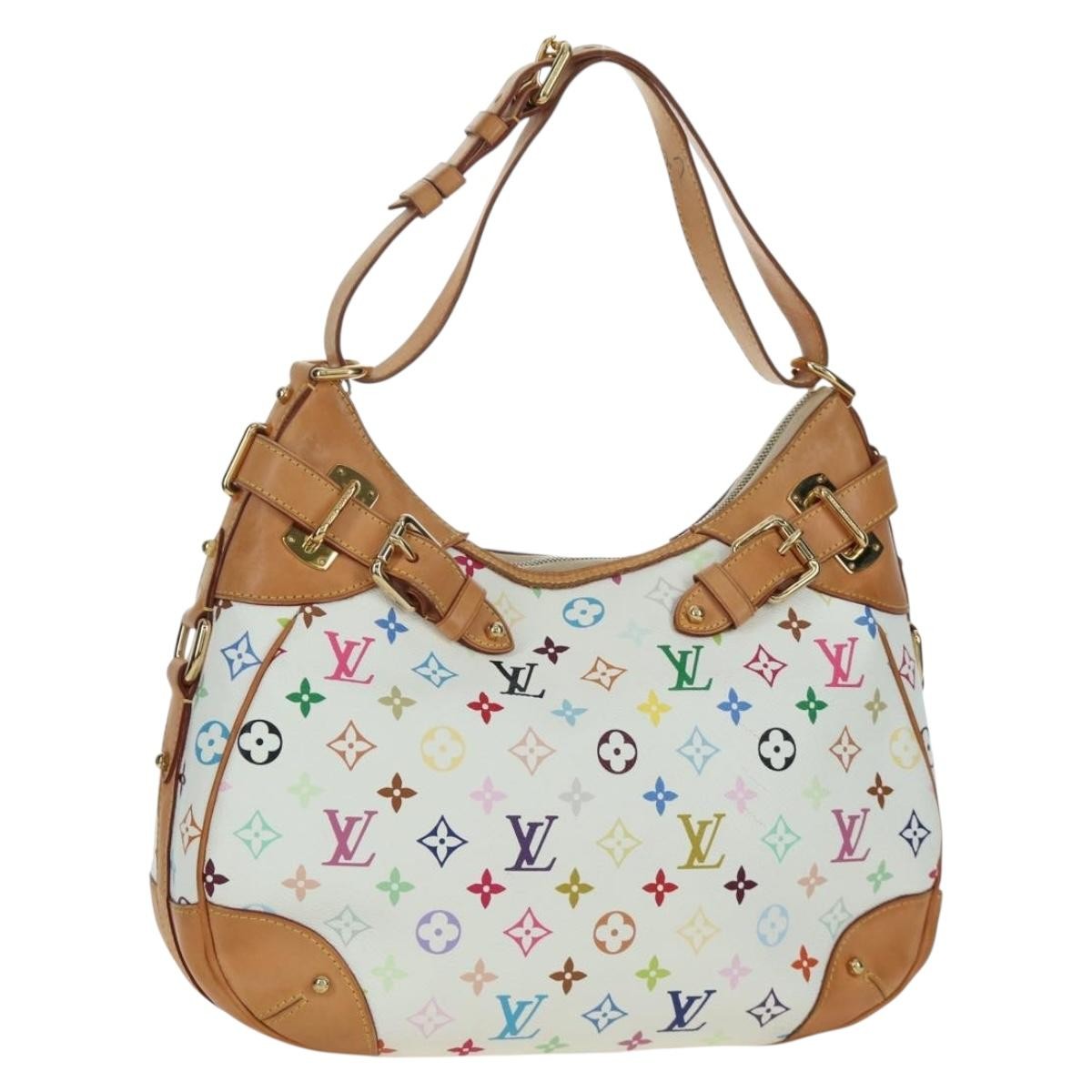 Louis Vuitton Greta Handbag Monogram Multicolor White Canvas Shoulder Bag Bag (Pre-Loved)