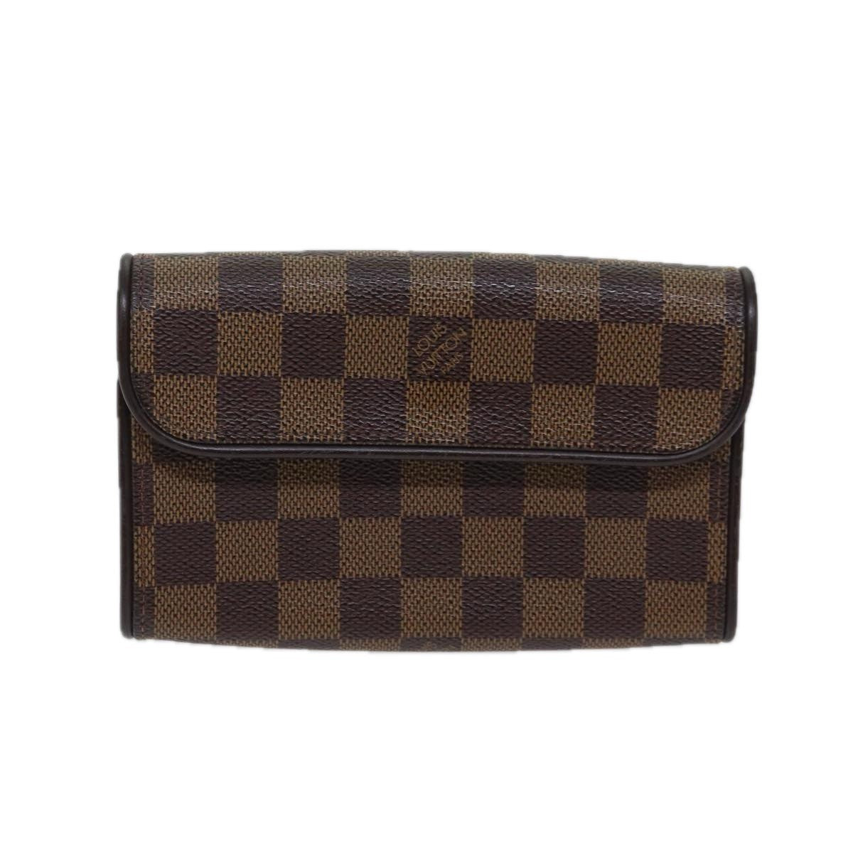 Louis Vuitton Florentine Waist Bag Damier Canvas Brown Canvas Clutche & Pouche Bag (Authentic Pre-Loved)