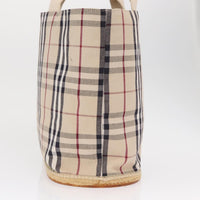 Burberry Nova Check Tote Canvas Check Pattern Beige Canvas Tote Bag Bag (Authentic Pre-Loved)