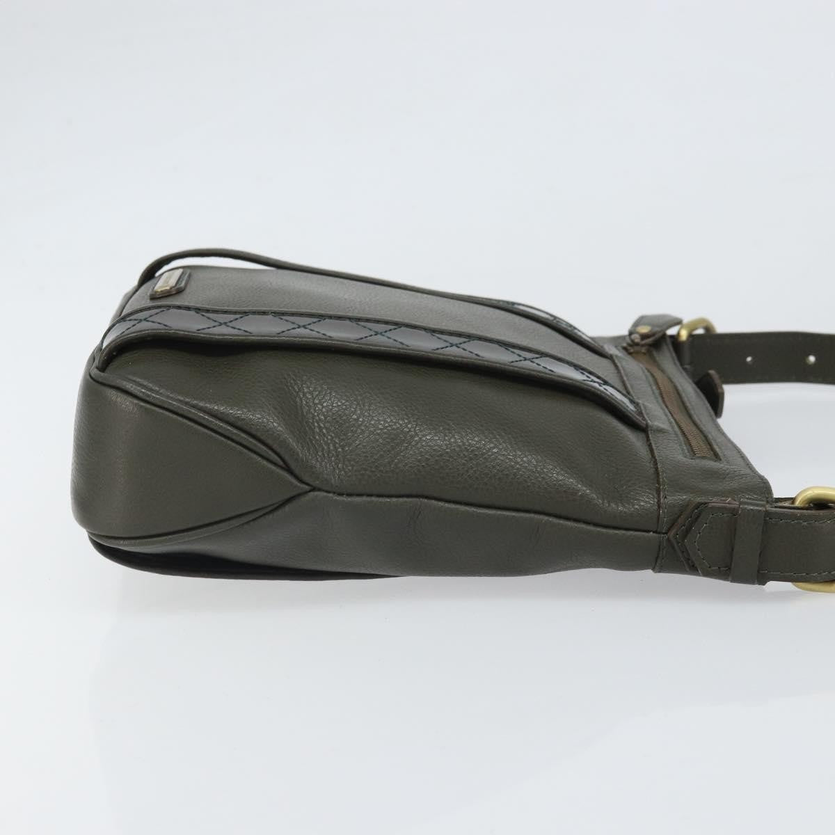 Burberry Vintage Shoulder Bag Leather Khaki Leather Shoulder Bag Bag (Authentic Pre-Loved)