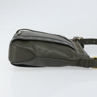 Burberry Vintage Shoulder Bag Leather Khaki Leather Shoulder Bag Bag (Authentic Pre-Loved)