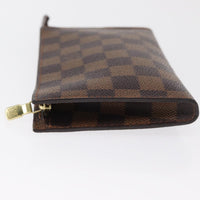 Louis Vuitton Marais Bucket Zip Pouch Damier Brown Canvas Clutche & Pouche Bag (Authentic Pre-Loved)