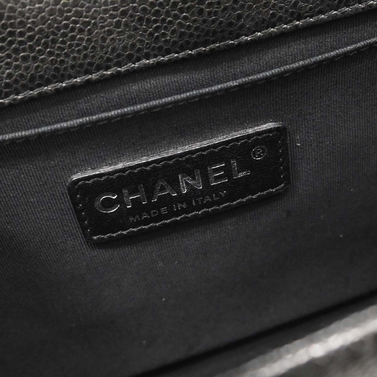 Chanel Boy Flap Bag Tweed And Leather Black Leather Shoulder Bag Bag (Pre-Loved)